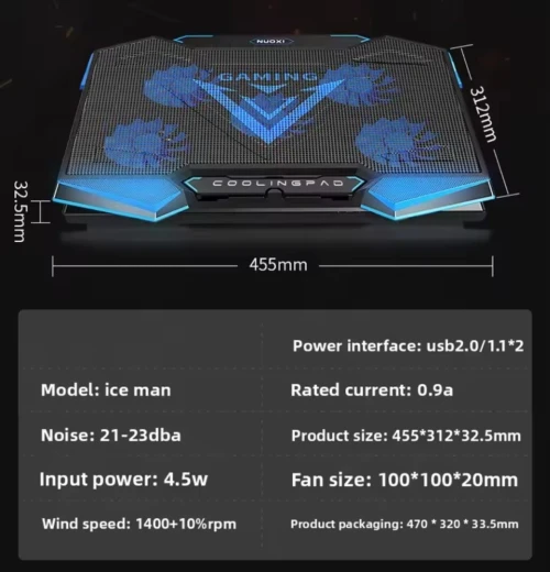 Support refroidisseur pliable pour PC