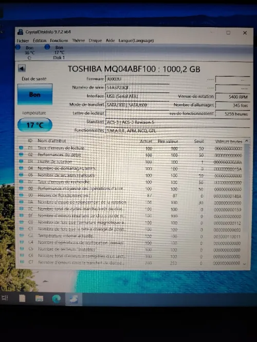 Disque dur 1T externe