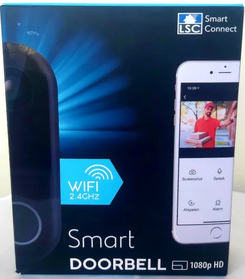 Sonnette Vidéo Lsc Avec Camera et Fonction Vocale Wi-Fi Qualité Full HD 1080p