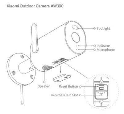 CAMERA Xiaomi Outdoor AW300 (2k) Extérieure Wi-Fi Avec Alarme et étanche ORIGINAL