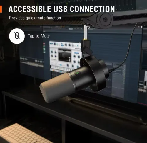 FIFINE K688 Microphone dynamique USB/XLR antichoc, silencieux tactile, prise, 