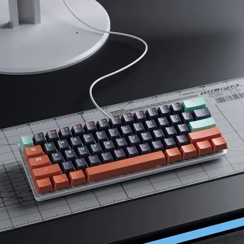 Keyboard Mucai Mk61 Keys Clavier RGB Red Switches
