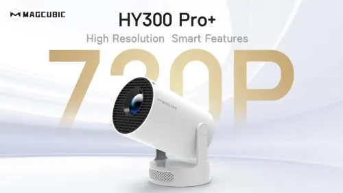 Datashow Magcubic 2025 HY300 pro+ , 4K Portable Android 11.0 avec WiFi6 BT5.4, Haut-Parleur