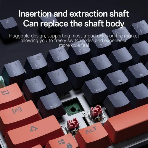 Keyboard Mucai Mk61 Keys Clavier RGB Red Switches