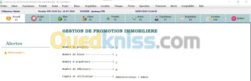 LOGICIEL DE GESTION PROMOTION IMMOBILIERE 