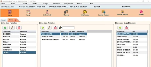 LOGICIEL GESTION RESTAURANT