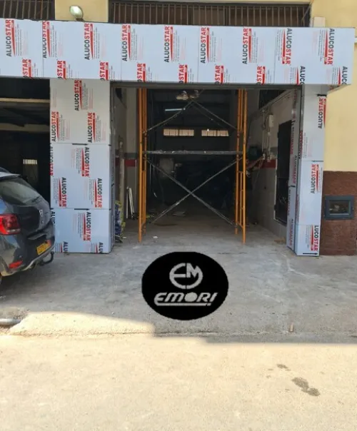 separation amovible / aluminium / rampe inox et verre