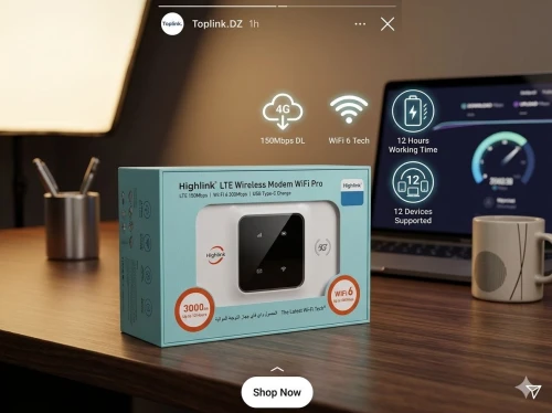 Modem Wi-Fi Mobile 4G/5G Highlink Pro - WiFi 6 - Batterie 3000mAh - Neuf