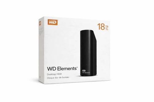 WD ELements 18 TB - DISQUE DUR EXTERNE DESKTOP HDD 3.5" - USB 3.0 - BACKUP HAUTE CAPACITÉ - BLACK