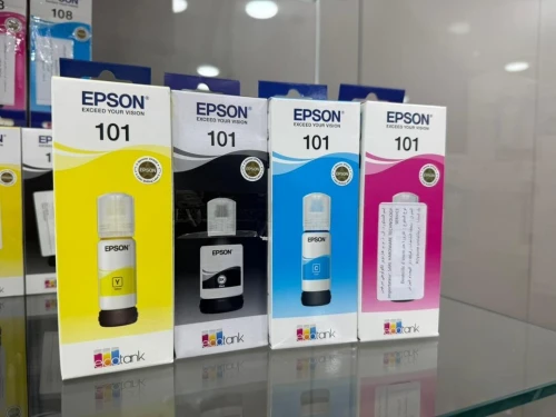 BOUTEILLES D'ENCRE EPSON 101 ECOTANK - BLACK - CYAN - MAGENTA - YELLOW - ORIGINALE