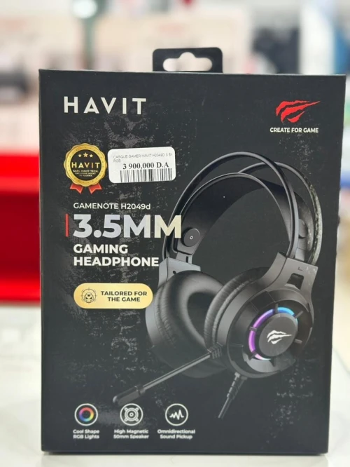 CASQUE GAMING HAVIT H2049d RGB 3.5mm