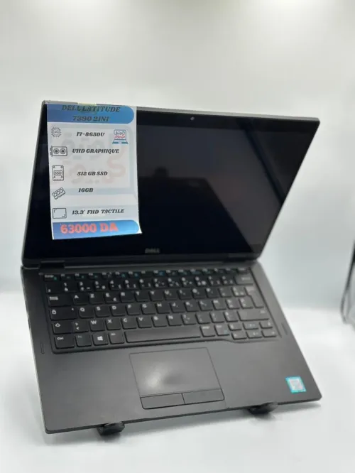 DELL LATITUDE E7390 2in1 360 /  I7-8650U/16G/512 SSD/13'' TACTILE/  WIN 10  ETAT 9/10