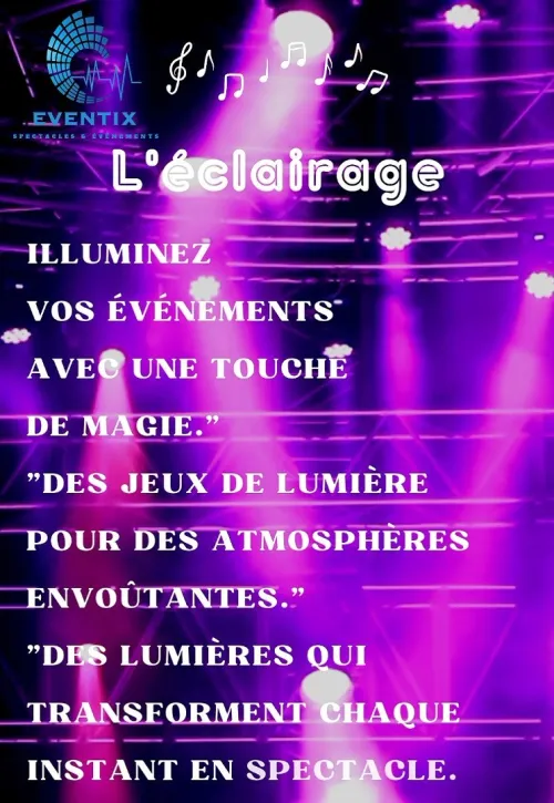 **"Eventix : Sonorisation, Éclairage, Backline et Écrans LED pour des événements réussis !"**