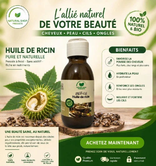 Huile de Ricin 100% pure sans  additif 100ml