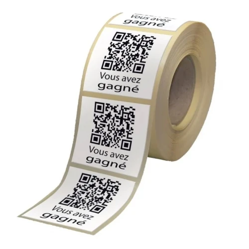 Etiquettes , Étiquette , Étiquettes, Rouleaux, thermique , destructibles , aluminium 