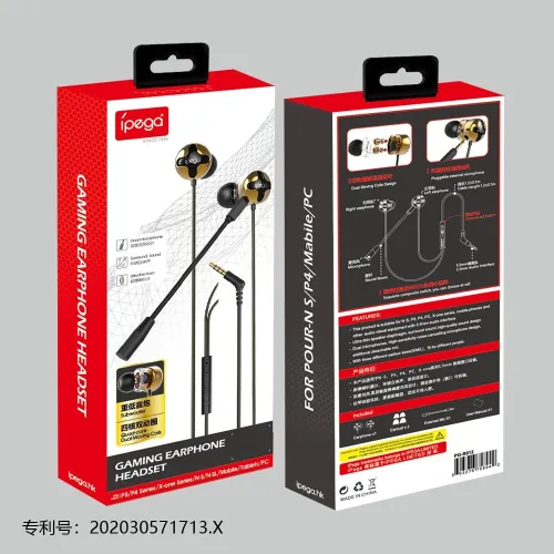 Écouteurs filaires IPEGA Gaming intra-auriculaires avec Micro PG-R012 ORIGINAL