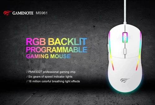 Souris Gaming Havit MS961 12000 DPI, RGB Personnalisable et Boutons Programmables