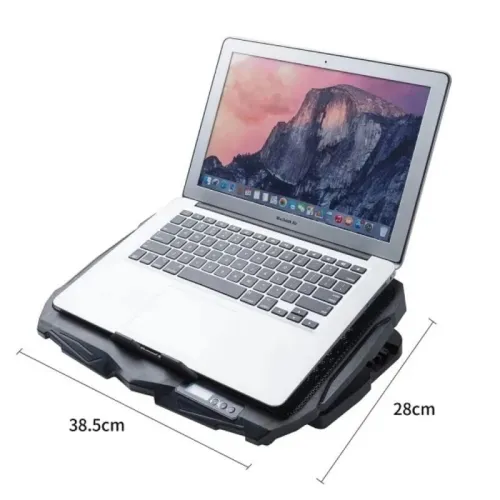 Support Refroidisseur S18 a 4 ventilo rgb pour ordinateur Portable 10 à 17 pouces