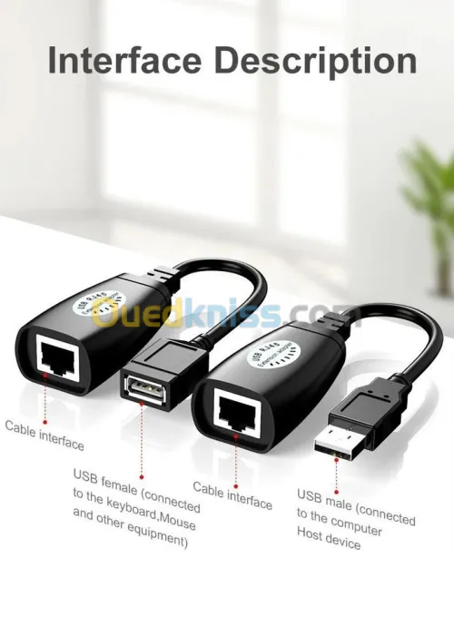 ADAPTATEUR USB VERS RJ45 - RJ45 VERS USB JUSQU'À 50M