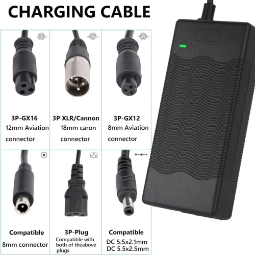 Chargeur Trottinette / Scooter / Hoverboard (EU) universel 58.8V 3A pour batteries 52V