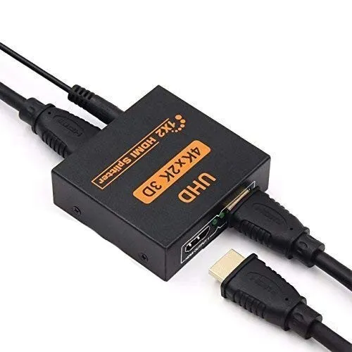 Splitter/répartiteur HDMI 1Entrée 4Sorties/1entrée 2 sorties Soutien 4K,Supporte PC Xbox HDTV DVD Écran Projecteur