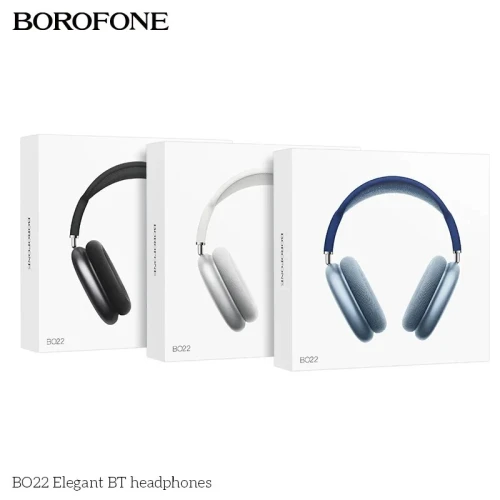 casque sans fil Bluetooth Borofone BO22 noir/silver/bleu
