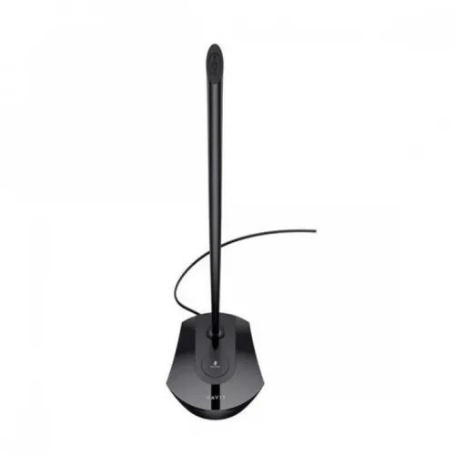 Microphone de bureau filaire H208D doté d'une connectique Jack 3,5mm et d'un bouton de mise en sourdine (Mute) intégré.
