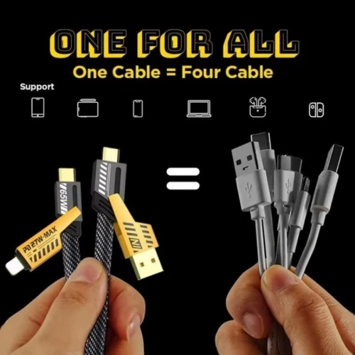 offre Support à ventouse Magnétique + Chargeur Rapide 45W LED Double Port avec Câble 4en1