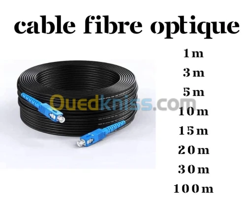 CABLE (Jarretière) FIBRE OPTIQUE Simplex 1M/3M/5M/10M/15M/20M/30M