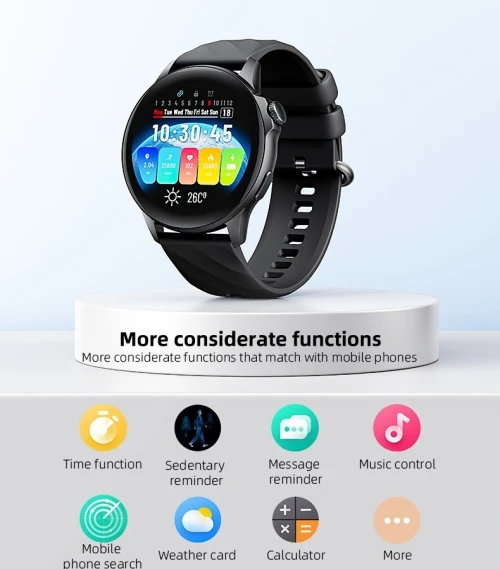 Smartwatch Circular YESIDO IO29 | Écran HD, Étanchéité IP67 et Autonomie Longue Durée