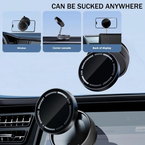 Support magnétique pour téléphone PH49/PH51/PH52 fixation par ventouse orientable à 360 pour voiture/bureau en détail et en gros
