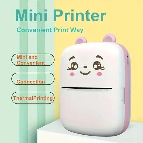 Imprimante photo mobile sans fil Bluetooth, compatible avec les appareils iOS et Android, 