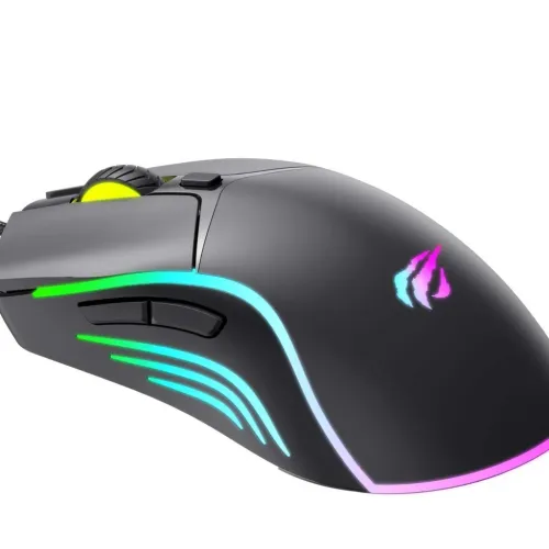 Souris Gaming Filaire Havit MS1029 - 7200 DPI Ajustables, Rétroéclairage RGB et 6 Boutons Programmables