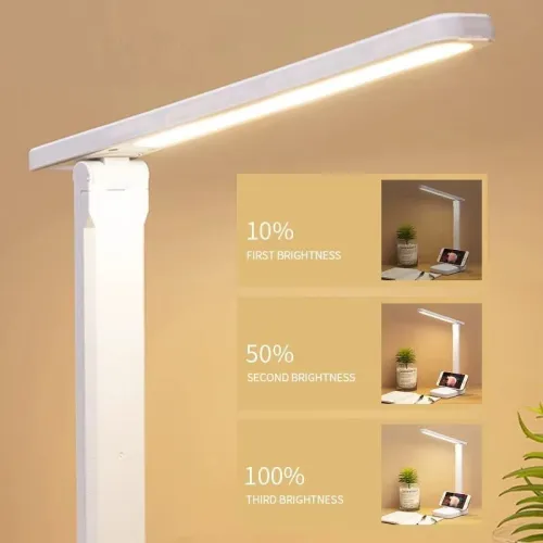 Lampe / Led de Bureau avec Contrôle Tactile à 3 niveaux (lumière chaude, lumière blanche, lumière naturelle)