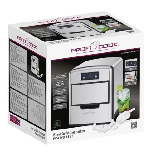 Proficook Machine À Glaçons Avec Panneau De Commande Tactile Pc-Ewb 1187. Acier Inoxydable