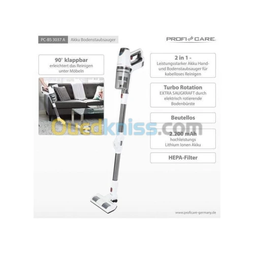ProfiCare PC-BS 3037 A - Aspirateur balai 2 en 1