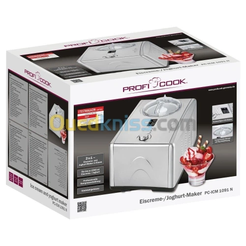 Proficook Sorbetière machine à créme glase PC-ICM 1091