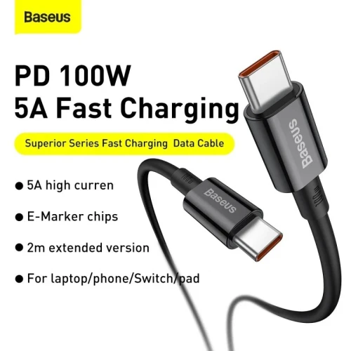 CABLE BASEUS CATYS-C01 TYPE C TO TYPE C 100W
