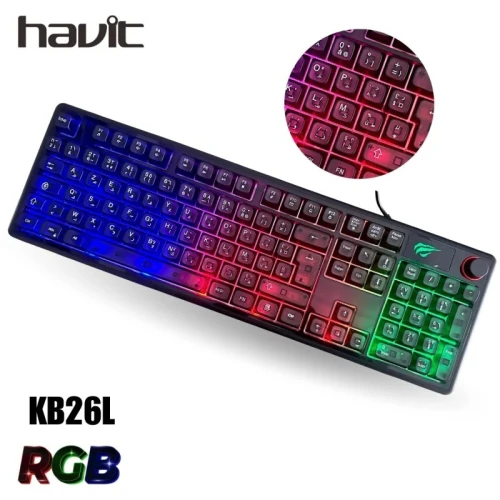 CLAVIER HAVIT GAMENOTE KB26L SEMI MECANIQUE