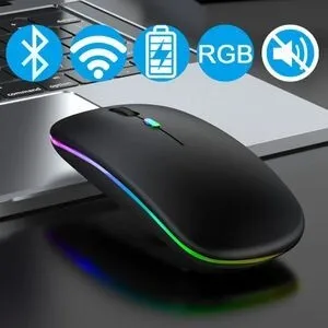 SOURIS SANS FIL HP W10 PLAT RGB WIRELESS & BLUETOOTH