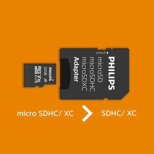 CARTE MEMOIRE PHILIPS MICRO SD 32GO UHS-I 100MB/s