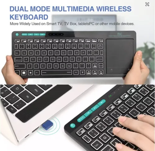 CLAVIER PAVE TACTILE SANS FIL RII RT518