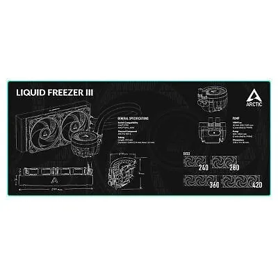 TAPIS ARCTIC MOUSEPAD LIQUID FREEZER III  900X400 MM