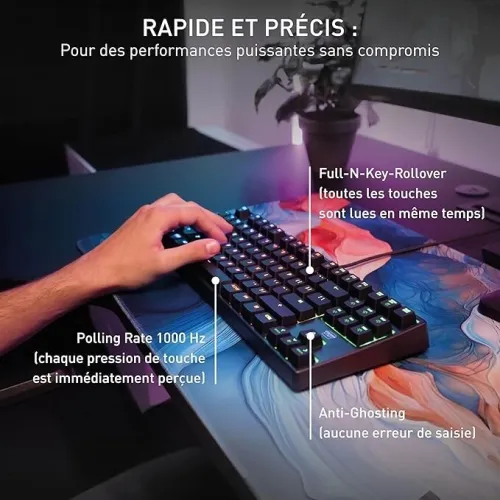 CLAVIER CHERRY XTRFY K4V2 TKL MECANIQUE RED SWITCH BLACK
