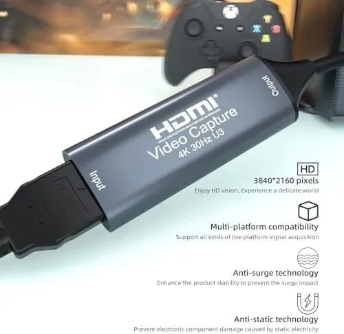 VIDEO CAPTURE HDMI TO USB-C USB3.0 4K 30Hz