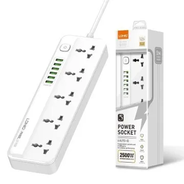 MULTIPRISE LDNIO SC5614 5PRISE & 6USB 2500W
