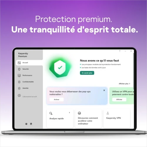 ANTIVIRUS KASPERSKY PREMIUM 3 APPAREIL TOTAL SECURITY VPN