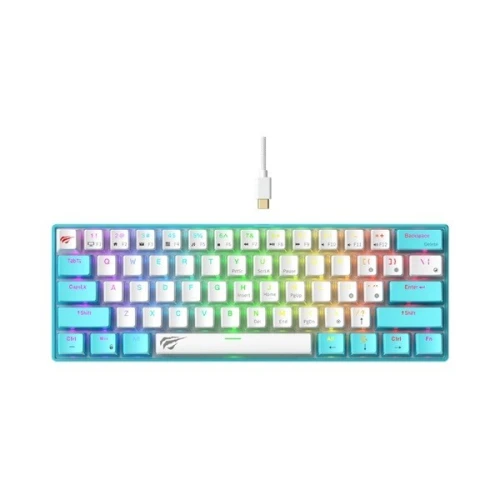 CLAVIER HAVIT GAMENOTE KB903L RGB MECANIQUE RED SWITCH BLUE WHITE