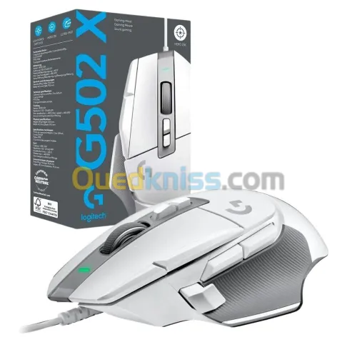 SOURIS LOGITECH G502 X HERO FILAIRE - WHITE