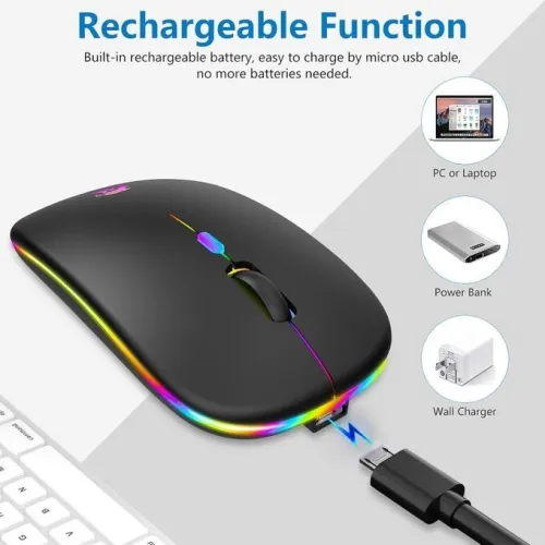 SOURIS SANS FIL HP W10 PLAT RGB WIRELESS & BLUETOOTH